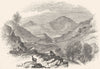 WALES. North Wales. Cader Idris, from Brafch Coch 1850 old antique print