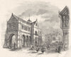SHROPS. North Wales. Market-Place, Shrewsbury 1850 old antique print picture