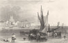 DURHAM. Hartlepool, Durham (Allom)  1832 old antique vintage print picture