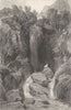 WESTMORLAND. Colwith Force, Westmorland (Allom)  1832 old antique print