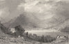 CUMBRIA. View of Ulleswater, Looking Towards Patterdale (Allom)  1832 print