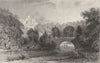 DURHAM. Lambton Castle, Durham (Allom)  1832 old antique vintage print picture
