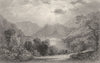 CUMBRIA. Upper reach, Ullswater (Allom)  1832 old antique print picture