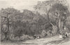 DURHAM. Castle Eden hall, Durham (Allom)  1832 old antique print picture