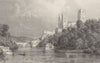 DURHAM. Durham, from the South (Allom)  1832 old antique vintage print picture