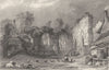 DURHAM. Finchale Priory, Durham (Allom)  1832 old antique print picture