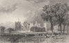 DURHAM. Raby Castle, Durham (Allom)  1832 old antique vintage print picture