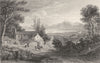 CUMBRIA. Derwent-Water, from Applethwaite 1832 old antique print picture