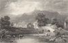 CUMBRIA. Keswick, from Grata Bridge 1832 old antique vintage print picture