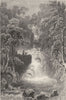 CUMBRIA. The Upper Fall at Rydal, Westmorland 1832 old antique print picture