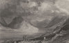 CUMBRIA. Crummock Water, Cumberland (Allom)  1832 old antique print picture
