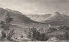 CUMBRIA. Grasmere Lake & Village, Westmorland 1832 old antique print picture