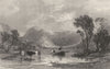 CUMBRIA. Buttermere, Cumberland (Allom)  1832 old antique print picture
