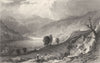 CUMBRIA. Haweswater, from Thwaite-Force, Westmorland (Allom)  1832 old print