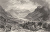 CUMBRIA. Buttermere Lake & Village, Cumberland 1832 old antique print picture