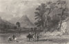CUMBRIA. Castle Crag, Borrowdale, Grange (Allom)  1832 old antique print