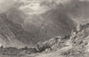 CUMBRIA. Scafell Pike, from Sty head, Cumberland (Allom)  1832 old print