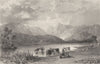 WESTMORLAND. Elterwater, great Langdle, Westmorland (Allom)  1832 old print