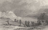 CUMBRIA. Ennerdale Water, from How Hall, Cumberland (Allom)  1832 old print
