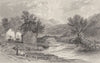 CUMBRIA. Watenlath & The Stream of Lodore (Allom)  1832 old antique print