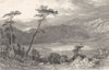 CUMBRIA. Grasmere from Butter Crags, Westmorland (Allom)  1832 old print