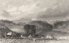 DURHAM. Twysill Castle, on the Tweed, North Durham (Allom)  1832 old print