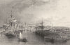 DURHAM. Stockton on Tees (Allom)  1832 old antique vintage print picture
