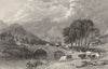 CUMBRIA. Patterdale Bridge, Westmorland (Allom)  1832 old antique print