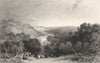 DURHAM. Barnard Castle, Durham (Allom)  1832 old antique vintage print picture