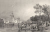 CUMBRIA. Ferry house, Regatta; Windermere Lake (Allom)  1832 old antique print