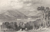 CUMBRIA. Storrs hall, Windermere lake, Westmorland (Allom)  1832 old print