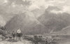CUMBRIA. Wasdale Head-Scafell Pike, Cumberland (Allom)  1832 old antique print