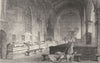 DURHAM. Aisle of the Tombs, Chester-le-street Church, Durham (Allom)  1832