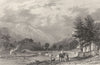 WESTMORLAND. Mardale Green, Westmorland (Allom)  1832 old antique print