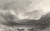 CUMBRIA. Sty Head Tarn, Cumberland (Allom)  1832 old antique print picture