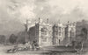 NORTHUMBERLAND. Chipchase Castle, Northumberland (Allom)  1832 old print