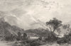 CUMBRIA. Helvellyn, from the North West, Cumberland (Allom)  1832 old print