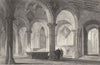 DURHAM. The Galilee, West end of Durham Cathedral (Allom)  1832 old print
