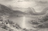 CUMBRIA. Grasmere from Loughrigg fell 1832 old antique vintage print picture