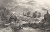 CUMBRIA. Mill Beck & Buttermere Chapel, Cumberland 1832 old antique print