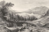 CUMBRIA. Derwent & Bassenthwaite Lakes, Keswick & Skiddaw 1832 old print