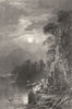CUMBRIA. Mill Beck, Great Langdale (Allom)  1832 old antique print picture