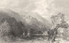CUMBRIA. Castle Rock, Vale of St John, Looking South, Cumberland (Allom)  1832