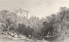 NORTHUMBERLAND. Ayden Castle, Northumberland (Allom)  1832 old antique print