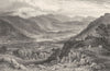 CUMBRIA. Rydal Water & Grasmere, from Rydal Park, Westmorland 1832 old print
