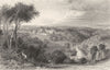 NORTHUMBERLAND. Hulne Abbey, Alnwick park, Northumberland (Allom)  1832 print