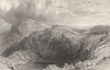 WESTMORLAND. Bley-Water tarn from High Street Mountain (Allom)  1832 old print