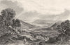 CUMBRIA. Windermere, Esthwaite water & Ambleside, from Rydal Park 1832 print