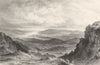 CUMBRIA. Windermere, Esthwaite & Coniston lakes, from Loughrigg Fell 1832