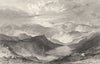 CUMBRIA. Hayeswater, from the top of high street Mountain (Allom)  1832 print